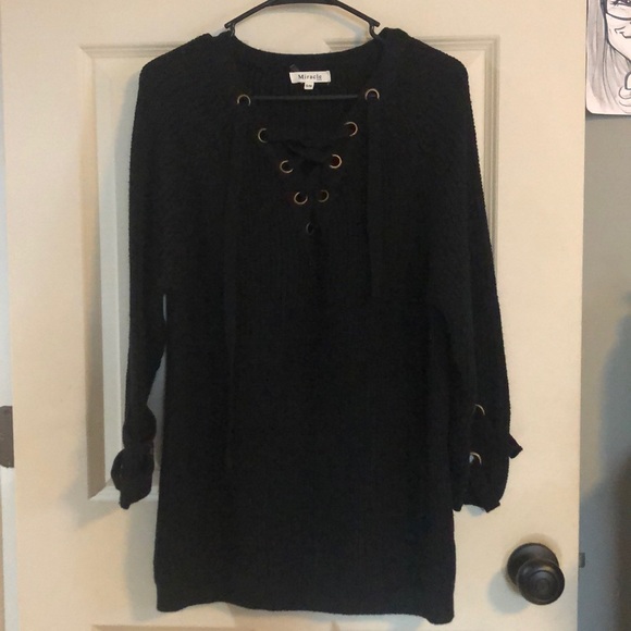 Long Black Sweater - Picture 2 of 6